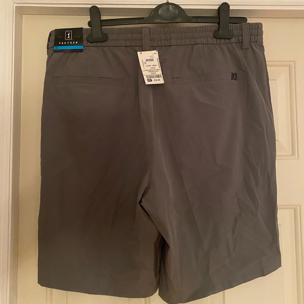 Gray PGA Tour golf shorts. Size 36 waist. New with tags, never worn!